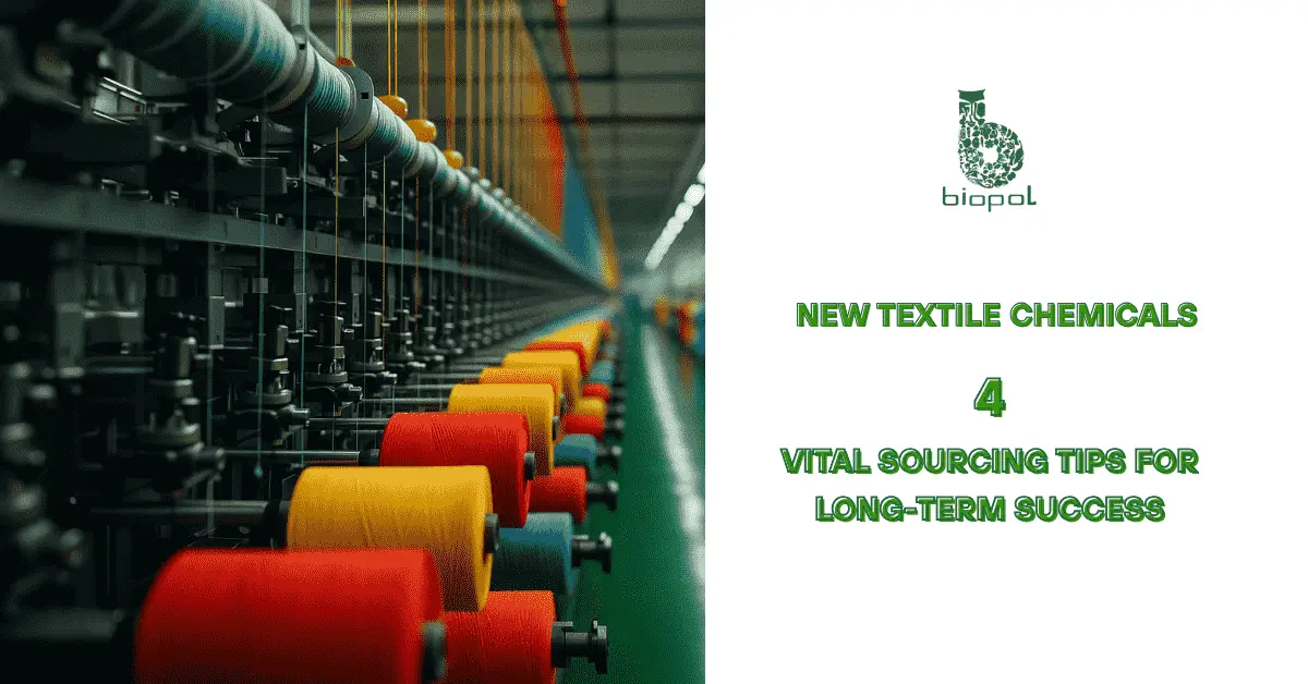 Modern textile factory with automated spinning machines and colorful yarn spools. - New Textile Chemicals 1