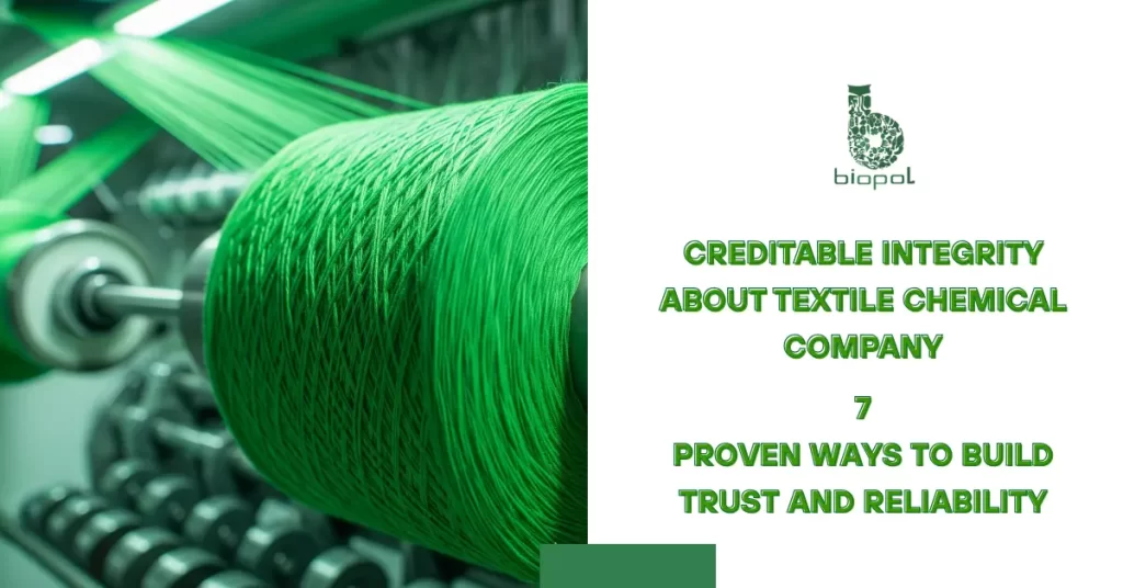 Close-up of green yarn spool on industrial textile machine, showing fiber texture and blurred machinery in modern lighting. - Creditable Integrity About Textile Chemical Company 1