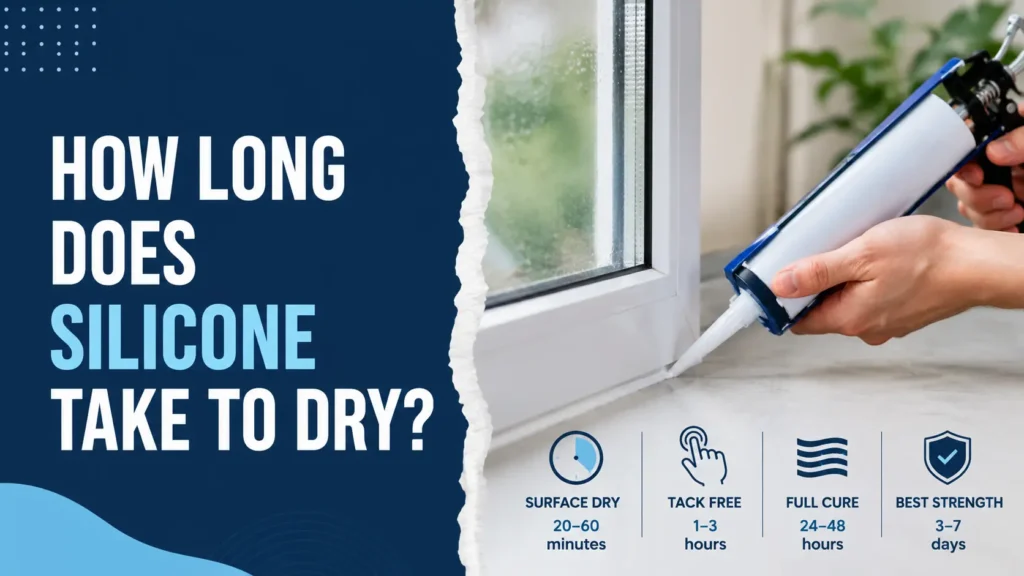 While surface skin formation takes only minutes, true silicone drying time requires patience for the interior core to solidify.