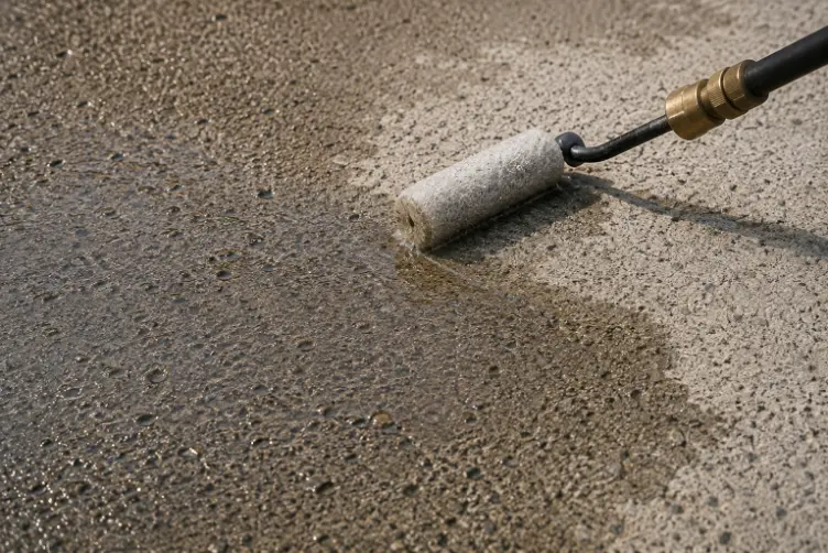 Concrete Surface Treatment with Textured Roller-Silane Waterproofing 2