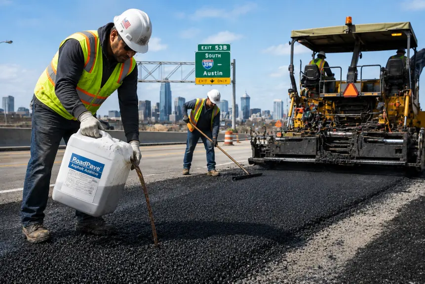 Highway Paving Crew at Work-Chemicals Used in Road Construction 1