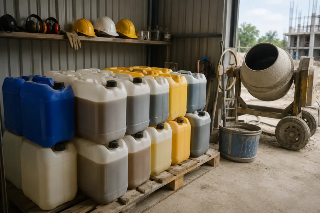Industrial Storage Shed with Construction Gear-Concrete Admixture:Selection Guide1