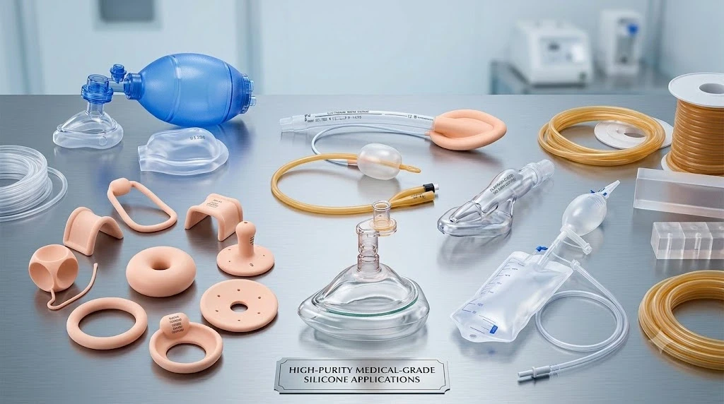 Surgical instruments for treatment made of medical grade silicone