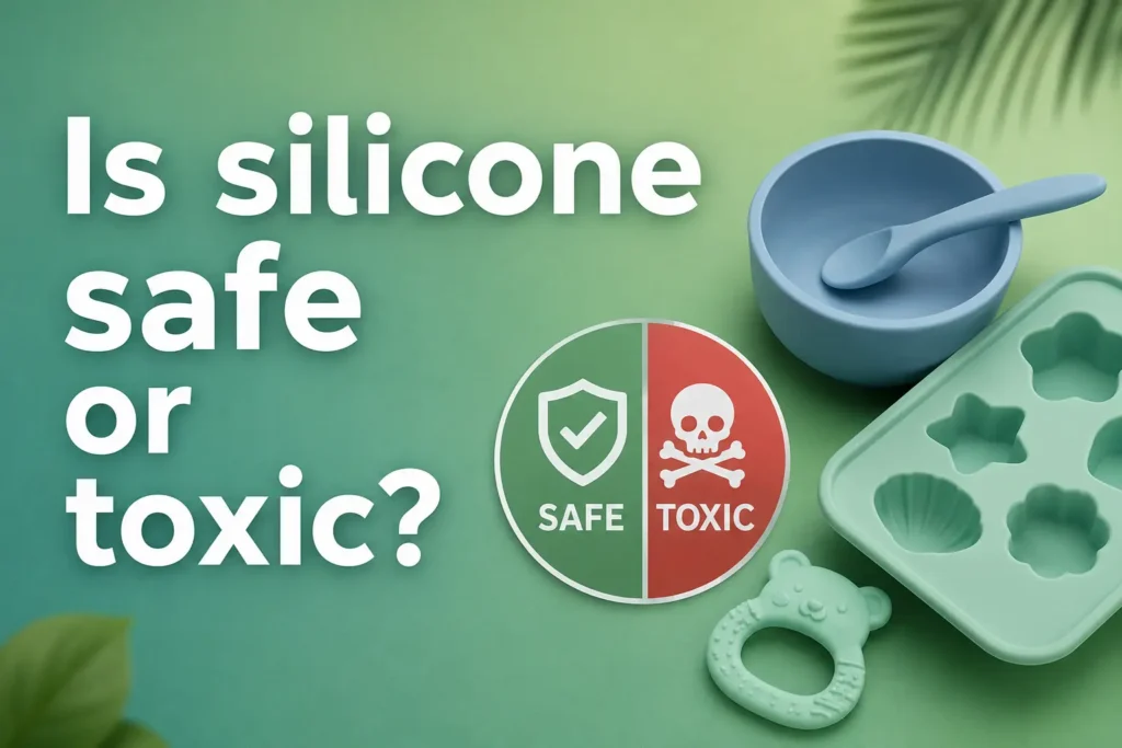 Food grade silicone products are safe. People are concerned with toxicity of silicone.