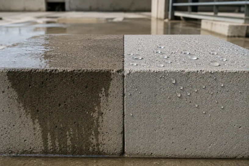 Water-Repellent Concrete Comparison-Silane Waterproofing 3
