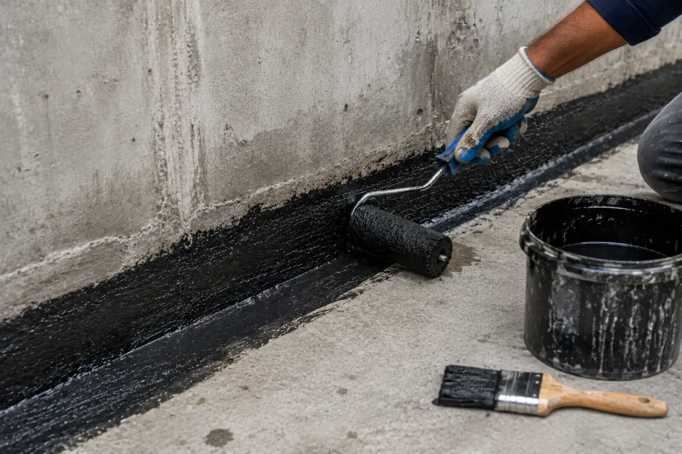 Waterproofing a Concrete Joint- Construction Chemicals Waterproofing 2