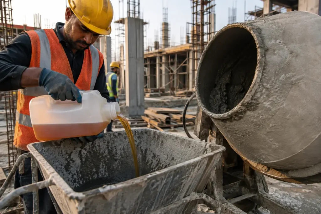Worker applying concrete sealant-Construction Chemical Products 2