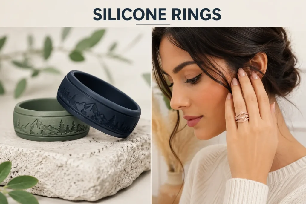 flexible, non-conductive silicone rings designed for active lifestyles and workplace safety