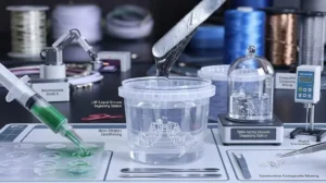Liquid silicone is prepared in laboratory and after quality checks, it is used in different industries.
