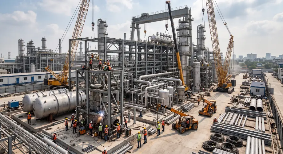 Petrochemical Construction Site-Chemical & Petrochemical Construction Consulting 1