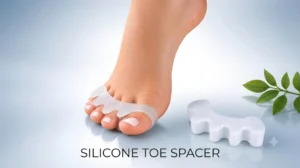silicone toe spacer holds your toes in their proper position.