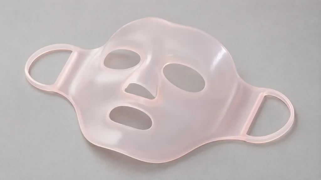 Silicone face mask displayed on a clean grey surface - silicone face mask - 1