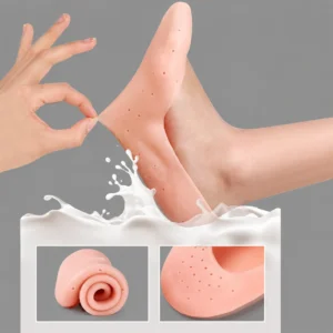 Silicone socks foot mask with a perforated design for soft, moisturized feet - Silicone socks 1