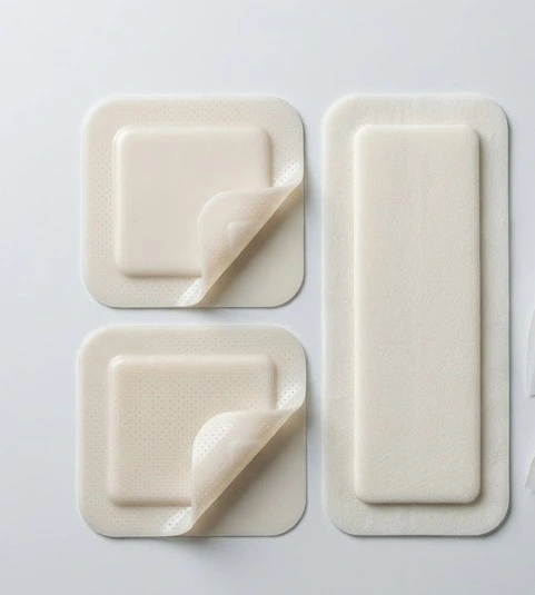 Silicone dressings with peeled backing - silicone dressing - 1