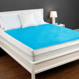 Silicone gel bed with a blue gel layer on a white mattress - silicone gel bed - 1